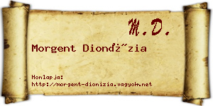 Morgent Dionízia névjegykártya